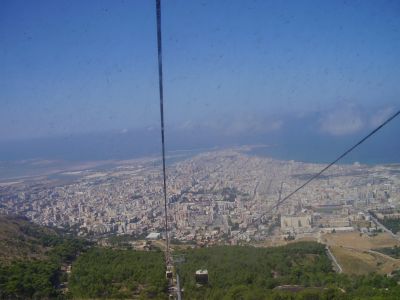 Uitzicht vanuit de kabelbaan
